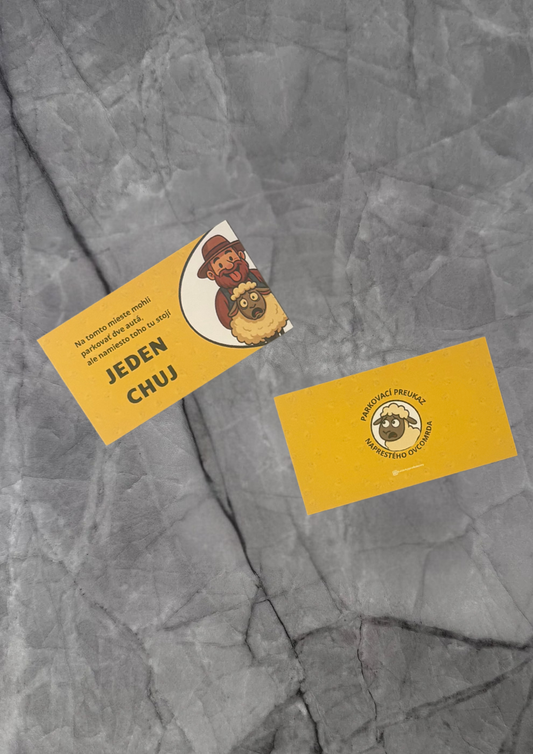 Parkovacia kartička milovníka oviec